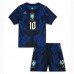 Brasil Vinicius Junior #10 Borte skjorte til barn VM 2026 Kortermet (+ korte bukser)